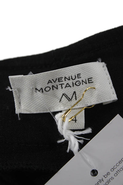 Avenue Montaigne Womens Black Linen Blend Dress Pants Inseam 30 Size 4