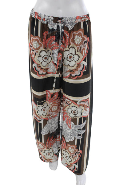 Robertson + Rodeo Women Palazzo Pants Multicolor Floral Pull On Size L