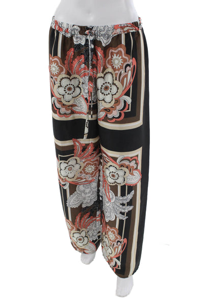 Robertson + Rodeo Women Palazzo Pants Multicolor Floral Pull On Size L