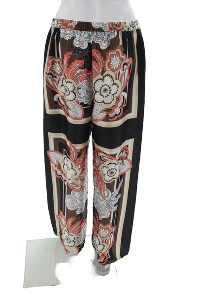 Robertson + Rodeo Women Palazzo Pants Multicolor Floral Pull On Size L