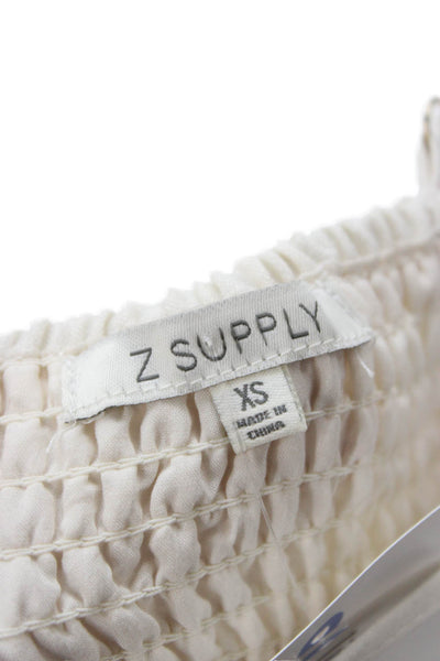 Z Supply Women Maxi Dress Ivory Rayon Square Neck Sleeveless Boho Size XS