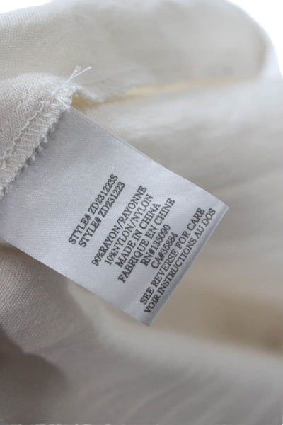 Z Supply Women Maxi Dress Ivory Rayon Square Neck Sleeveless Boho Size XS