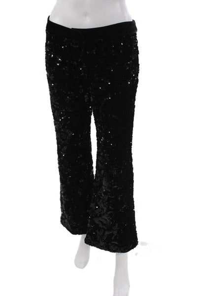 Alexis Women Dress Pants Black Polyester Zip Solid Inseam 27 Size S