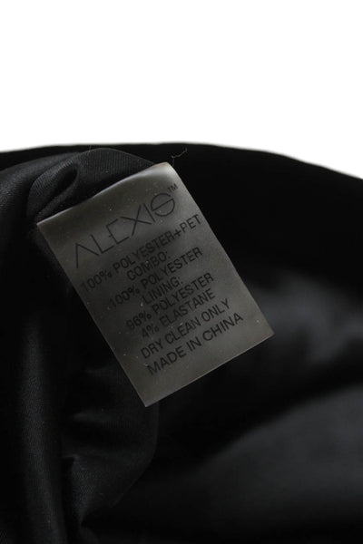Alexis Women Dress Pants Black Polyester Zip Solid Inseam 27 Size S