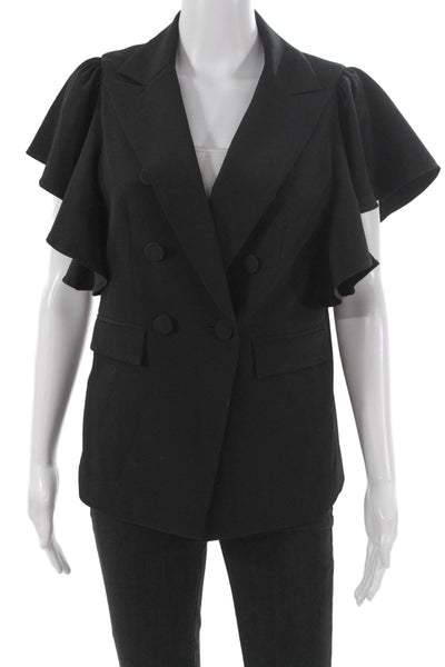 Drew Womens Black Sleeveless Blazer Polyester Stretch Size XS