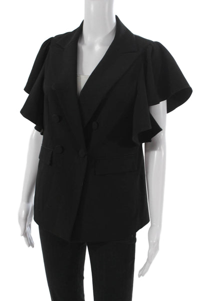 Drew Womens Black Sleeveless Blazer Polyester Stretch Size XS