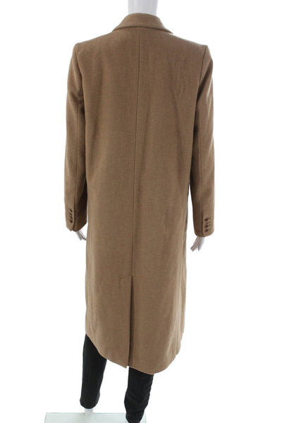 Birds of Paradis by Trovata Women Beige Wool Blend Overcoat Long Sleeve Size M
