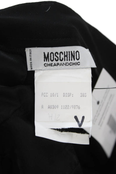 Moschino Cheap & Chic Womens Black Polyester Blend Dress Pants Size 8