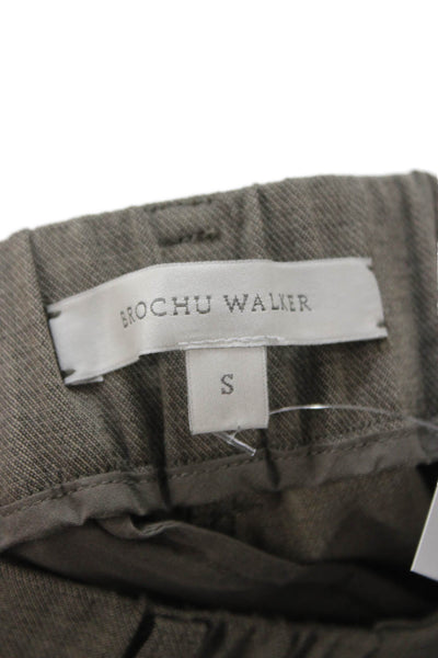 Brochu Walker Women Dress Pants Brown Zip Solid Polyester Fall Size S
