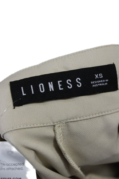Lioness Women Dress Pants Beige Zip 31 Inseam Size XS