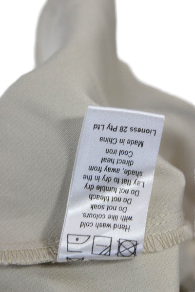 Lioness Women Dress Pants Beige Zip 31 Inseam Size XS