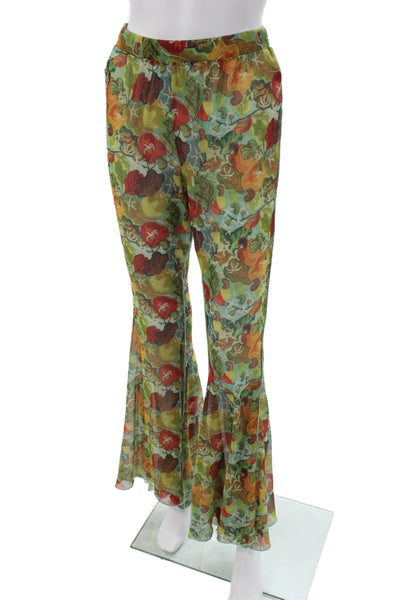 Agua De Coco Women Multicolor Floral Pull On Pants Size M