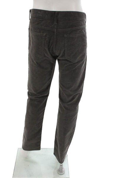 J Crew Mens Gray Chino Pants Button Closure Size 36