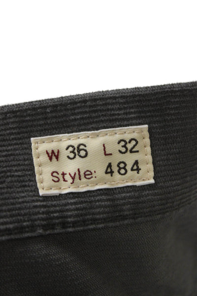 J Crew Mens Gray Chino Pants Button Closure Size 36