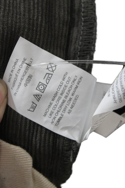 J Crew Mens Gray Chino Pants Button Closure Size 36