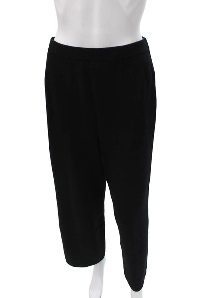 St. John Evening By Marie Gray Womens Cropped Pants Black Viscose Blend Size 6