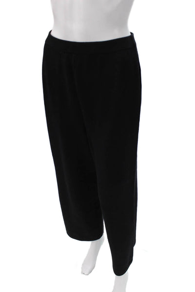 St. John Evening By Marie Gray Womens Cropped Pants Black Viscose Blend Size 6