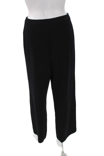 St. John Evening By Marie Gray Womens Cropped Pants Black Viscose Blend Size 6