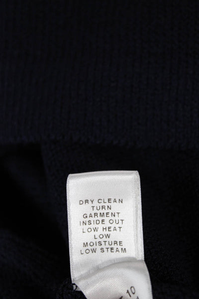 St. John Caviar Women Basic Blue Sleeveless Scoop Neck Tank Wool Rayon Size M