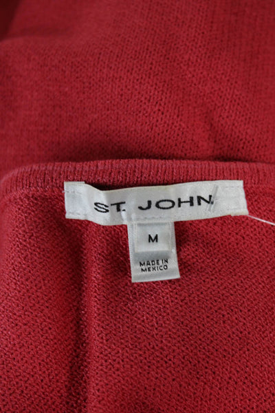 St. John Womens Pink Sleeveless Boat Neck Wool Rayon Tank Size M