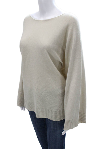 Lafayette 148 New York Womens Ivory 100% Cashmere Pullover Sweater Size M