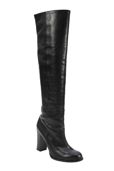 Sam Edelman Womens Leather Rylan Over The Knee Boots Black Size 7.5 Medium