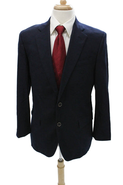 Brooks Brothers Mens Blue Wool Solid 2 Piece Blazer Size 40