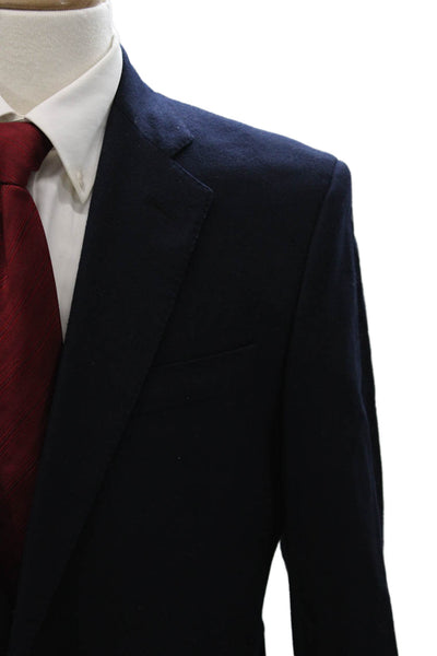 Brooks Brothers Mens Blue Wool Solid 2 Piece Blazer Size 40