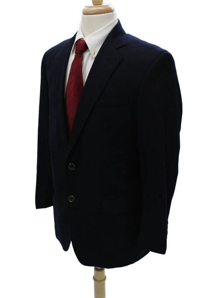 Brooks Brothers Mens Blue Wool Solid 2 Piece Blazer Size 40