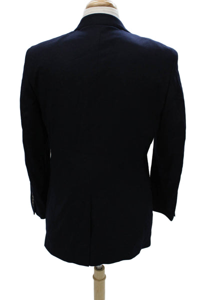 Brooks Brothers Mens Blue Wool Solid 2 Piece Blazer Size 40