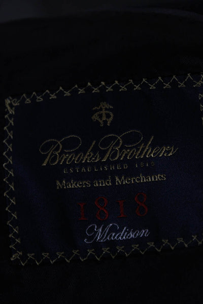 Brooks Brothers Mens Blue Wool Solid 2 Piece Blazer Size 40