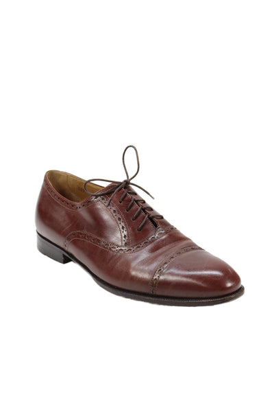 Santoni Mens Leather Lace Up Dress Shoe Loafers Brown Size 9 D