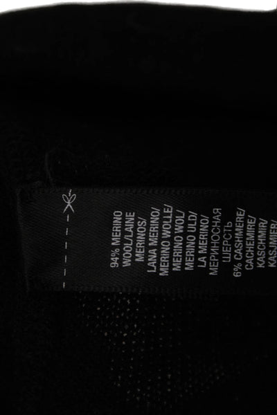 RLX Ralph Lauren Mens Black Merino Cashmere Crew Neck Pullover Sweater Size L