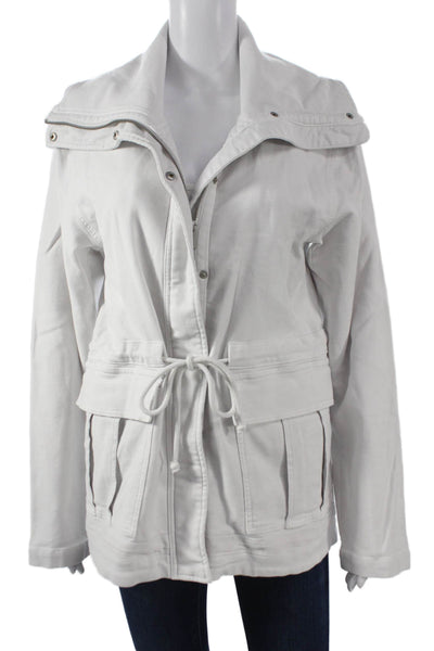Splendid Women Anorak Jacket White Zip Long Sleeve Size XS