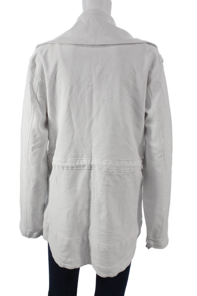 Splendid Women Anorak Jacket White Zip Long Sleeve Size XS