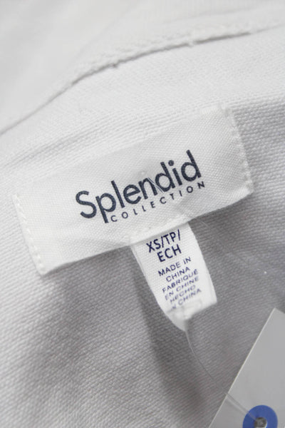 Splendid Women Anorak Jacket White Zip Long Sleeve Size XS