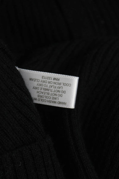 Lisa Todd Womens Henley Sweater Black 90% Wool Long Sleeve Size S