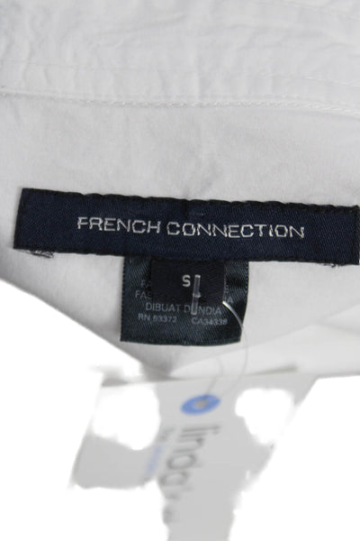 French Connection Women Collared Cotton Pullover Long Sleeve Blouse Size S