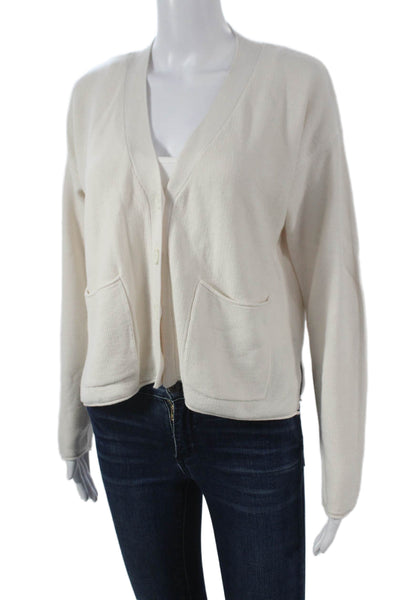 Splendid Women Ivory V-Neck Long Sleeve Cardigan Size XS