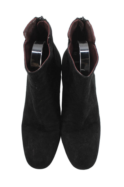 Proenza Schouler Womens Suede Zip Up Ankle Booties Black Size 38 8