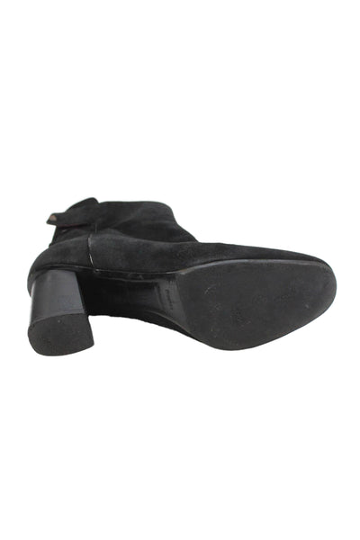 Proenza Schouler Womens Suede Zip Up Ankle Booties Black Size 38 8