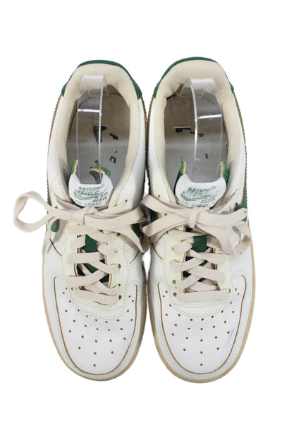 Nike Womens Air Force 1 Low Top Sneakers Shoes Green White Size 8