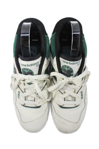 New Balance Womens 550 Low Top Sneakers Shoes Green White Size 7.5