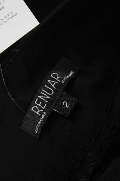 Renuar Women Dress Pants Black Pull On Size 2
