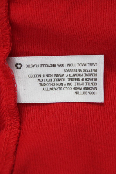 Future Collective Womens Red Cotton Sleeveless Crew Neck Basic Tank Size S