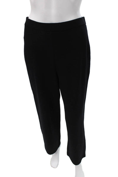 St. John Basics Womens Dress Pants Black Viscose Blend Pull On Size 8