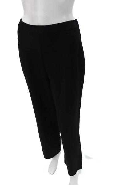 St. John Basics Womens Dress Pants Black Viscose Blend Pull On Size 8