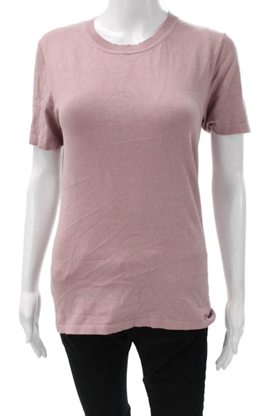 Hatch Womens Maternity Basic T-Shirt Pink Crew Neck Short Sleeve Size 3