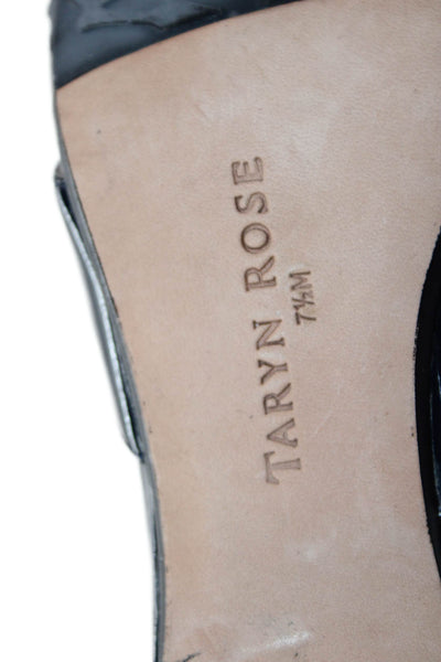 Taryn Rose Womens Crisscross Open Toe Block Heels Shoes Black Size 7.5M