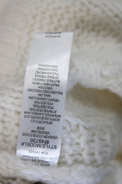 Splendid Women Pullover Sweater Ivory Crew Neck Long Sleeve Size XS